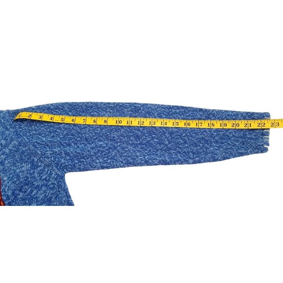 Celina Yang Designs Sweater W/ Leaf Motif Womens Large Blue Patchwork Style - Picture 9 of 11